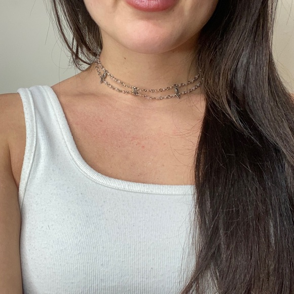 PINK BEADED CHOKER NECKLACE - Picture 4 of 4